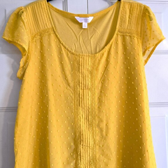 LC Lauren Conrad Yellow Blouse - Picture 1 of 5